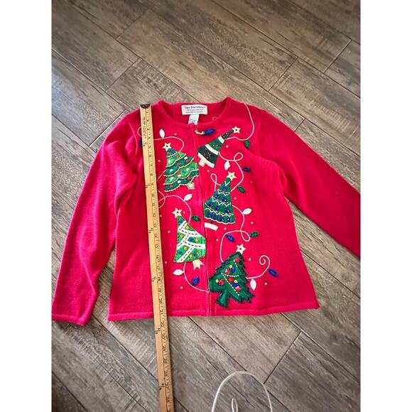 Vintage Tiara International Women's Christmas holiday Cardigan Sweater Size S - Picture 4 of 9